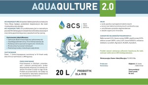 ACS AQUACULTURE 2.0 – probiotyk dla ryb z dodatkiem słomy jęczmiennej i olchy czarnej 20 litrów