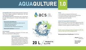 ACS Aquaqulture 1.0 - oczyszczanie wody - probiotyk dla ryb 20 litrów